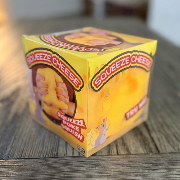 Giggle Zone Squeeze Cheese Block Large Squishy Sensory Fidget Stress Novelty Toy - Picture 7 of 10